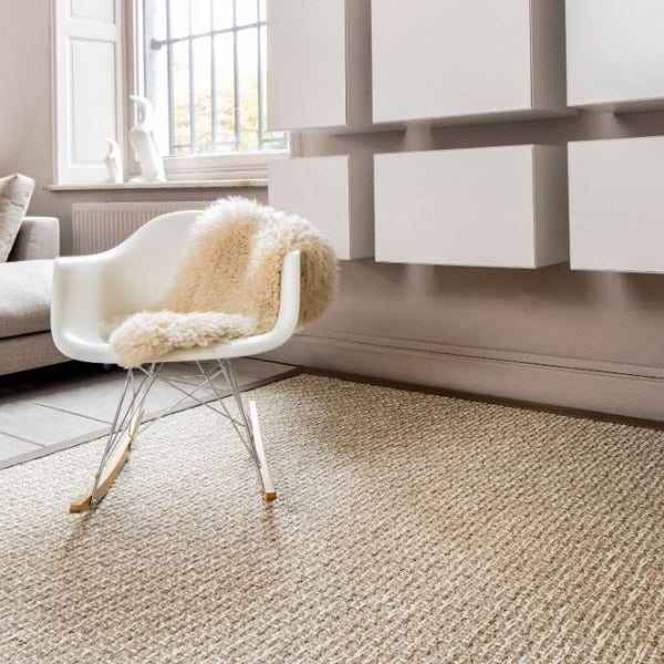 Surat - Beige mix wol en sisal vloerkleed - Wool & Wire